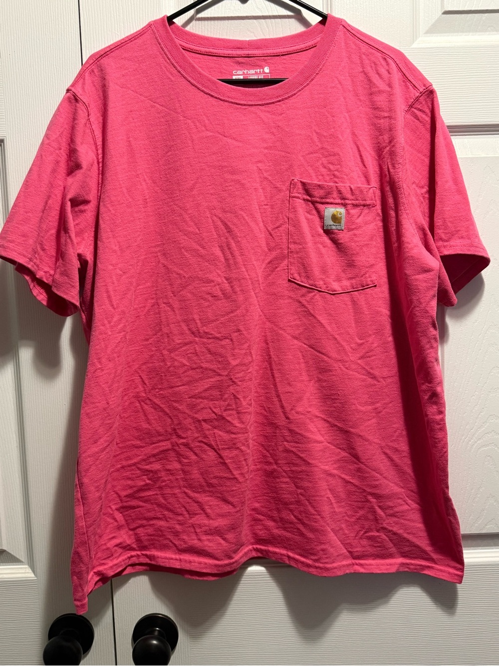 Women’s Carhartt Pocket T-Shirt in Pink xxl